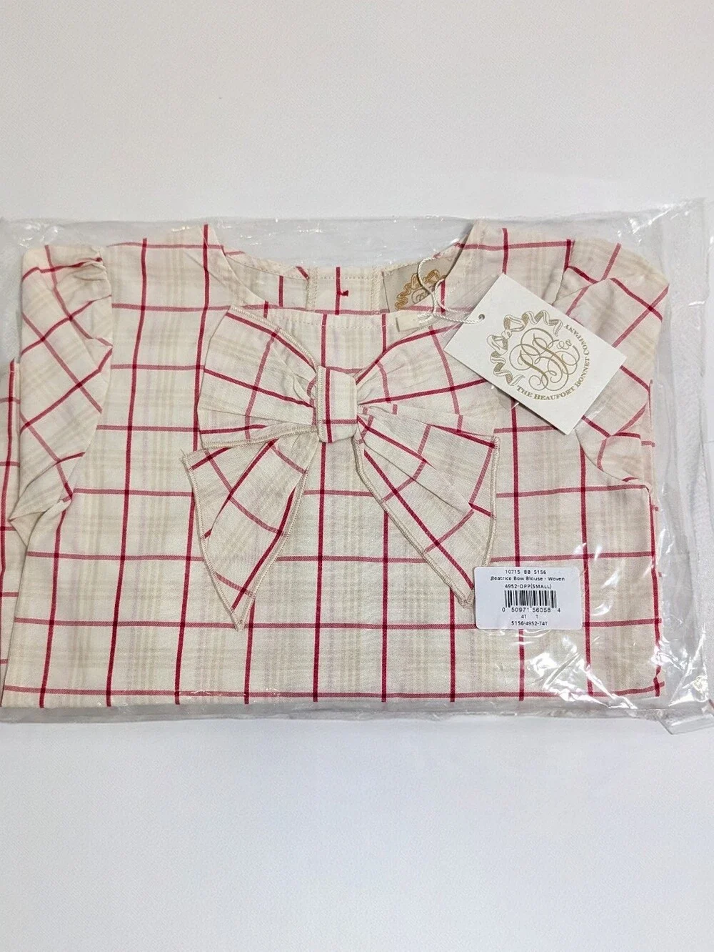 The Beaufort Bonnet Company Beatrice Bow Blouse | NWT | 4T